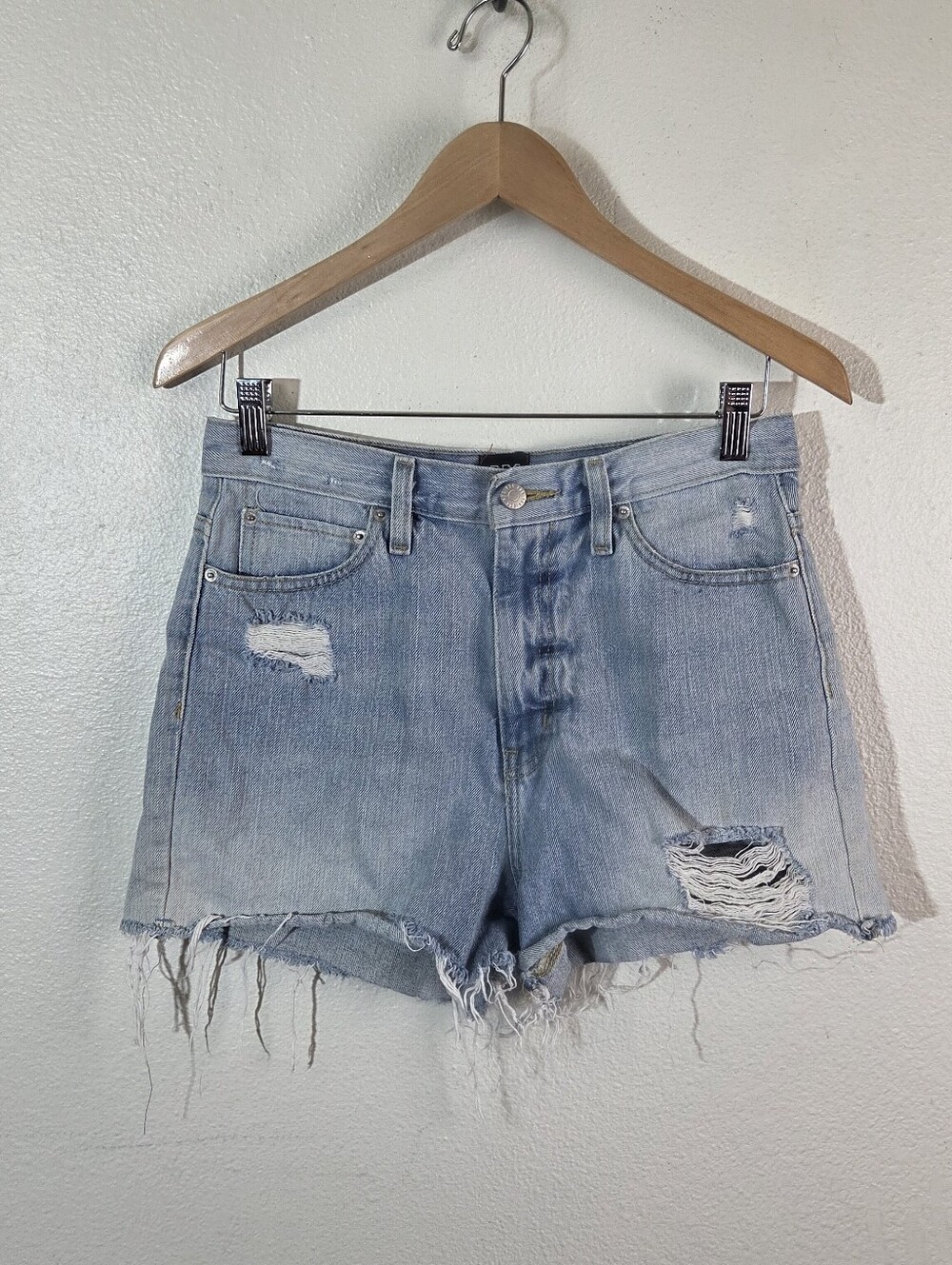 BDG Urban Outfitters Girlfriend Shorts 28 High Rise Distressed Denim Frayed